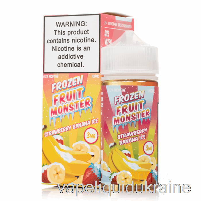 Vape Ukraine ICE Strawberry Banana - Frozen Fruit Monster - 100mL 3mg